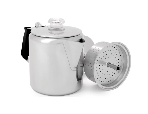 Coffee Maker GSI Outdoors Glacier Stainless Coffee Percolator - 6 cup