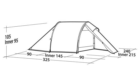 Easy Camp Vega 300 Compact - 3-Person Tent 