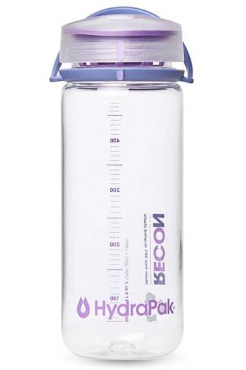 Eco-Friendly Bottle HydraPak Recon 500ml - Clear/ Iris & Violet