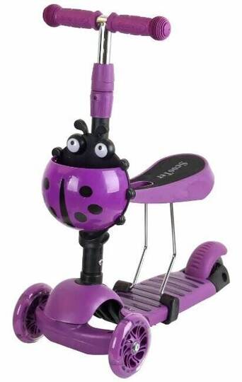 Enero scooter 3in1 ladybug violet