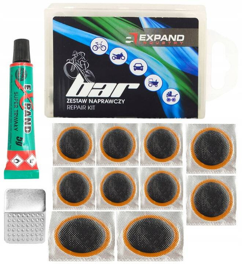 Expand BAR repair kit patches + glue