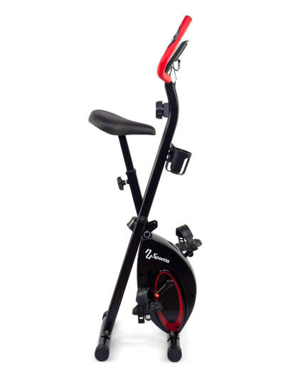 Foldable Exercise Bike Sportia NS-652-VK1  Black - Red Stationary Exercise Bike