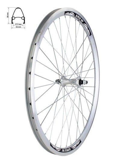 Front Wheel 26" Aluminium Rim Silver