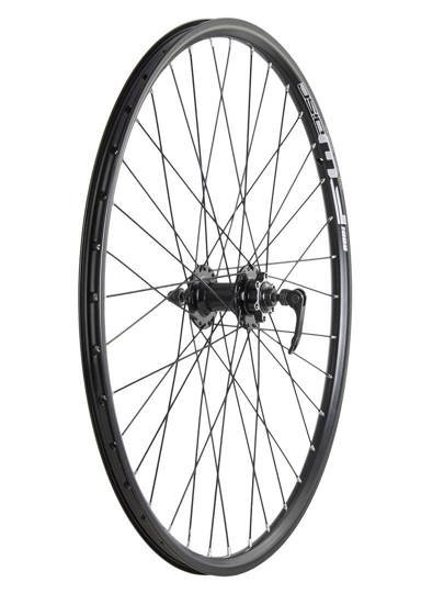 Front wheel 26" XMX-A291QF hub disc brake, sealed bearings, Rodi FW DISC black rim, black spokes