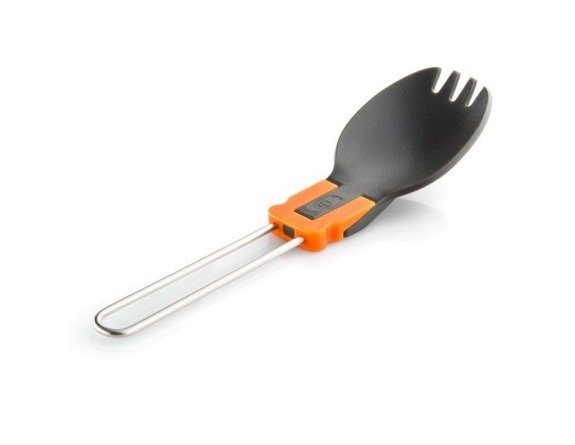 GSI Outdoors Folding Foon 2in1 Fork and Spoon Orange