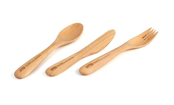 GSI Outdoors Rakau Wooden Cutlery 3 Piece Set