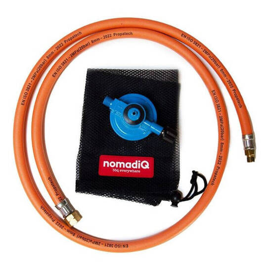 Gas hose with 30 mbar regulator for Campingaz grill 150 cm - NomadiQ