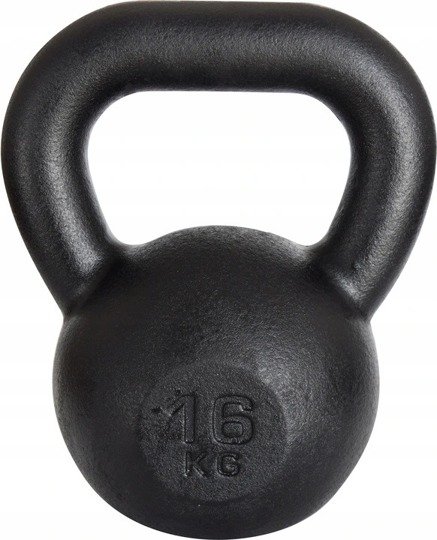 Kawmet Cast Iron Kettlebell 16 kg Black