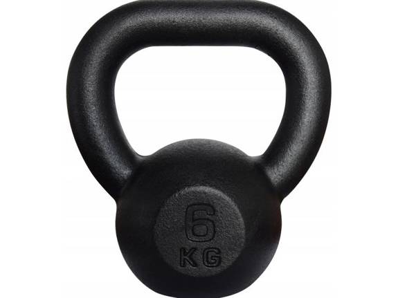 Kawmet Cast Iron Kettlebell 6 kg Black