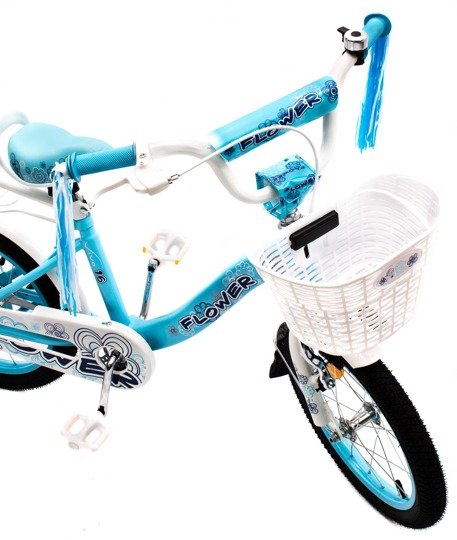 Kids Bicycle Vivo FLOWER 16" seablue - white