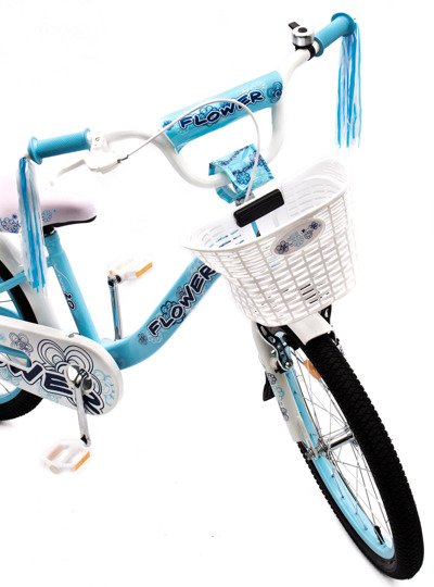 Kids Bicycle Vivo FLOWER 20" Seablue - white