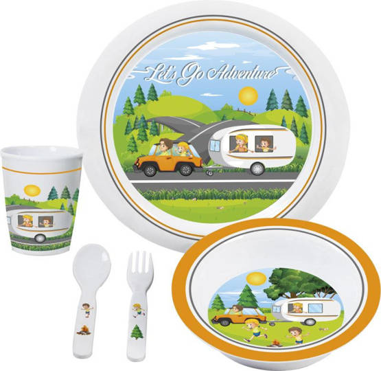 Kids Melanine Dining set Let""""s Go Adventure 3+ - Brunner