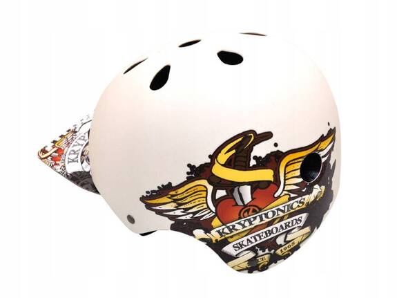 Kryptonics Sacred heart matt white helmet SGK12143078