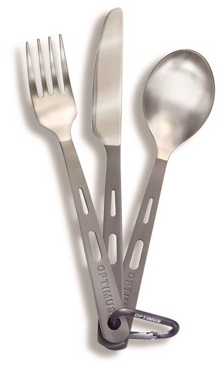 Optimus Titanium 3-Piece Cutlery Set Cutlery Lightweight 52g