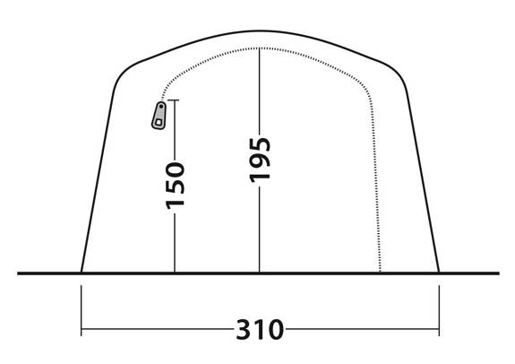 Outwell Parkdale 4PA Tent Camping Tent