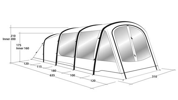 Outwell Parkdale 4PA Tent Camping Tent