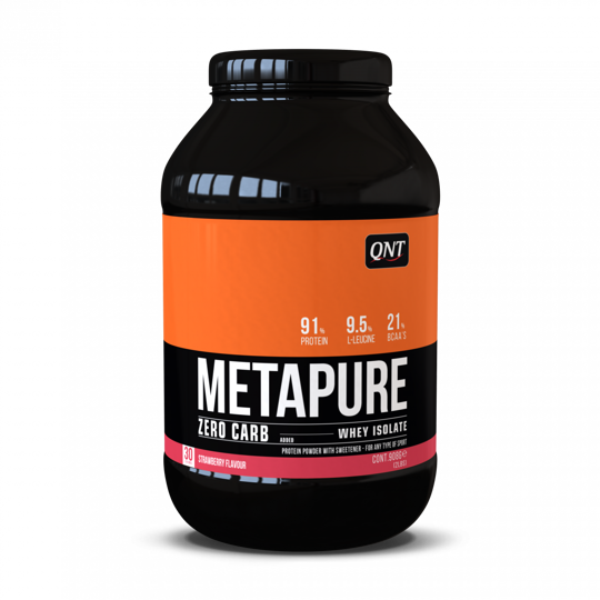 QNT METAPURE ZERO CARB 908g - strawberry flavour