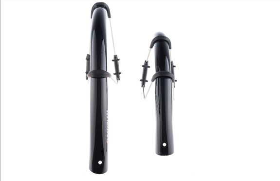 RACEBLADE LONG 28" Silver Mudguard Set