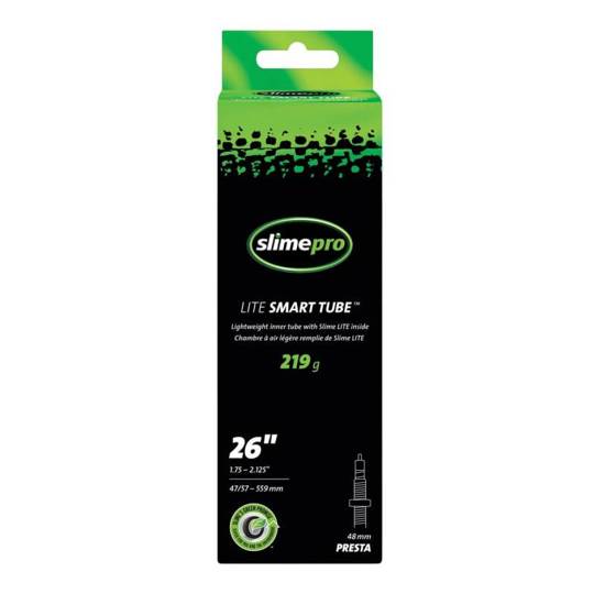 SLIME LITE SMART TUBE Self-sealing 26 x 1.75 - 2.125 Presta valve 48mm