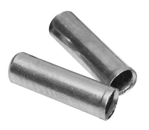 Set of Aluminum End Caps for Derailleur or Brake Cable 1-1.6mm - 10 pieces