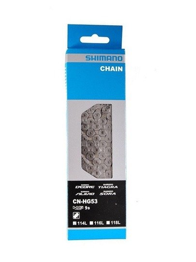 Shimano CN-HG53 Bike Chain 9 speed 114 links + pin box Shimano Chain