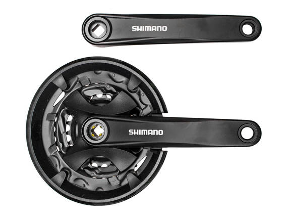 Shimano FCMT101E002CLB Crankset 175mm 40 x 30 x 22 with Chain Guard, Black, 9-Speed