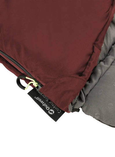 Sleeping Bag Outwell Contour Lux (190 cm) - red