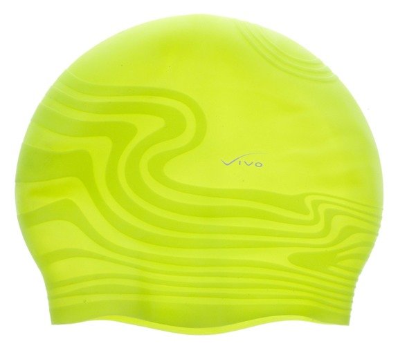 The lime-colored silicone swimming cap Vivo B-1316 3-D