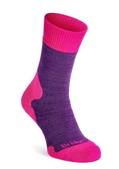 Trekking socks Bridgedale Explorer Heavy Merino C Boot - Purple