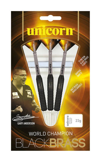 Unicorn Black Brass darts GARY ANDERSON 23g sharp 27661