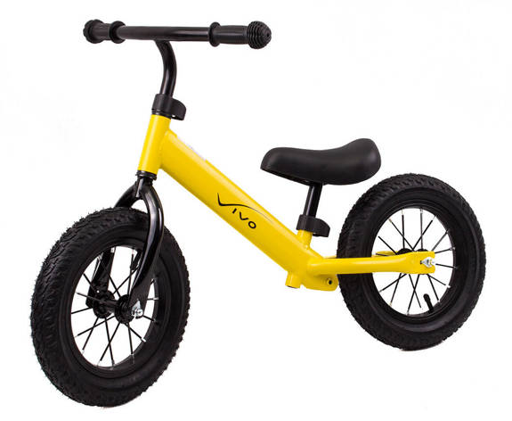 Vivo V5025 12" pedal bike with inflatable wheels yellow-black 