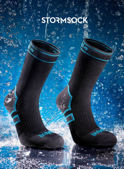 Waterproof Socks Bridgedale StormSock Mid Boot - black/blue