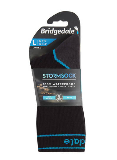 Waterproof Socks Bridgedale StormSock Mid Boot - black/blue