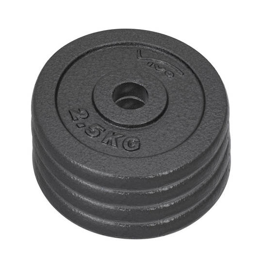 Weight Plate 2.5 kg Black 29 mm Hole Cast Iron Weight Disk Plate