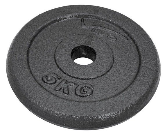Weight Plate 5 kg Black 29 mm Hole Weight Lifting Plate Weight Disk Plate
