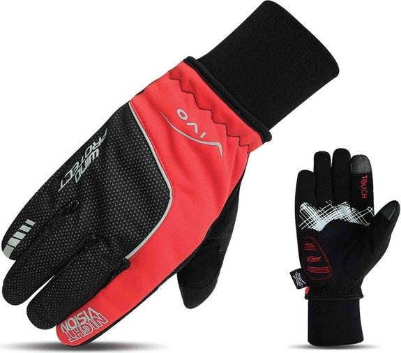 Winter Cycling Gloves  Vivo SB-02-1545B black-red Microfiber