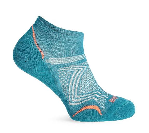 Womens Jogging Socks Bridgedale Hike UL T2 Coolmax Perfo Low - teal