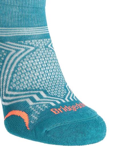 Womens Jogging Socks Bridgedale Hike UL T2 Coolmax Perfo Low - teal