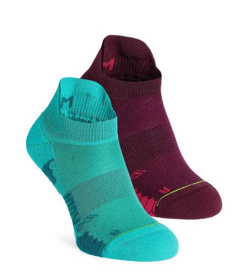 Women's Jogging Socks Inov-8 Trailfly Sock Low - teal/purple