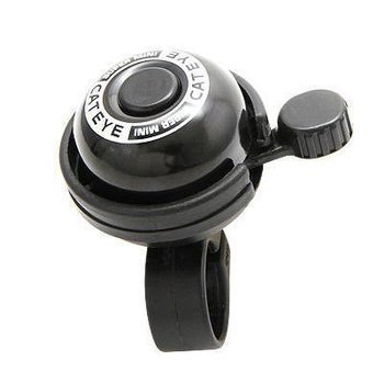 Cateye Super Mini Bell Fahrradklingel Unisex Schwarz 22 mm