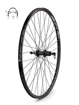 Hinterrad 26" Shimano FH-RM33 Nabe 8-9 Fach Kassette Center Lock Rodi Felge