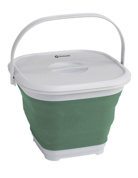 Outwell Collaps Bucket Square w/lid - shadow green