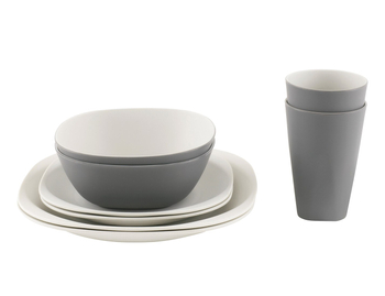 Outwell Gala 2 Person Dinner Set - grey/sand