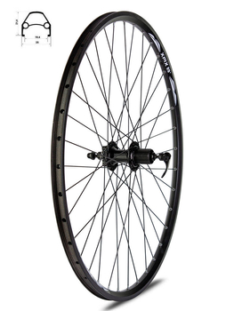 XMX 28-29" Aluminium Schwarz Hinterrad für 8-9-fach Kassette und Scheibenbremse