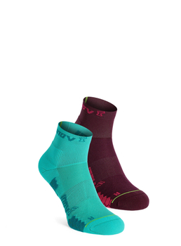 inov-8 TrailFly Sock Mid.  Twinpack Green / Purple