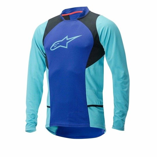 Alpinestars Drop 2 Langarmtrikot Blau - Gelb MTB Trikot