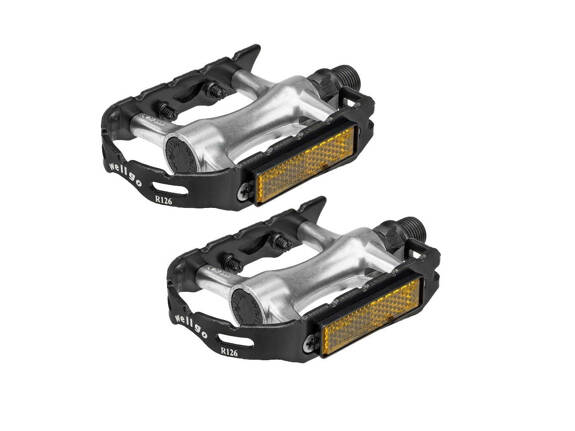 Aluminium Pedals MTB - CITY cast with reflectors PD-DE004