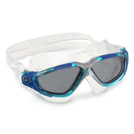 Aqua Sphere Vista Schwimmen Schwimmmaske/Schwimmbrille Türkis & Blau - Dunkle Linse