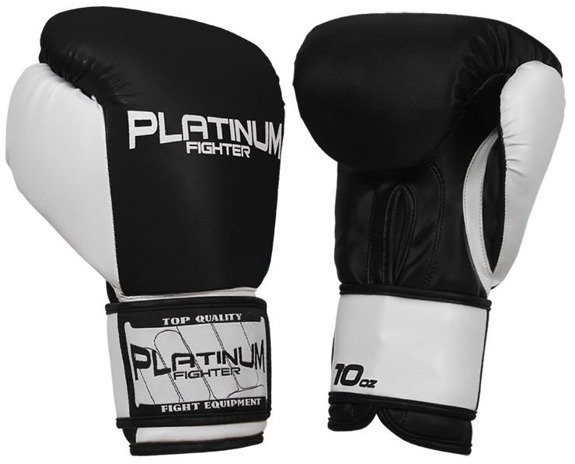 Beltor Platinum Fighter Boxing Gloves Tiger Black White