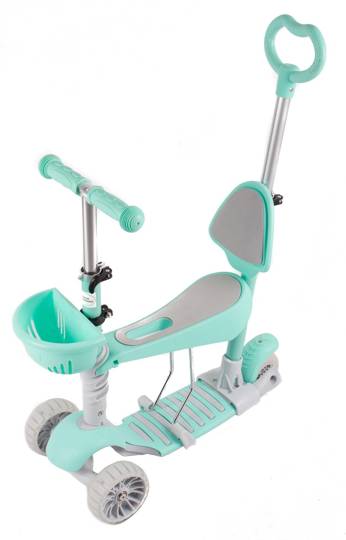 Dreiradscooter Vivo 3-in-1 + Schiebewagen S00419 Minze